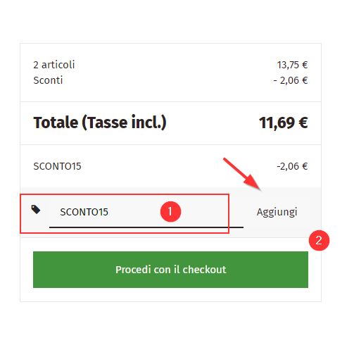 Sconto di Benvenuto